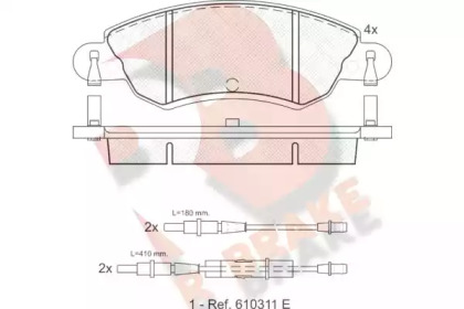 Комплект тормозных колодок R BRAKE RB1420