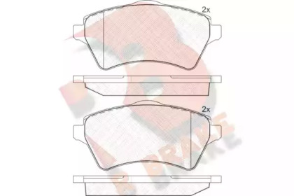 Комплект тормозных колодок R BRAKE RB1428