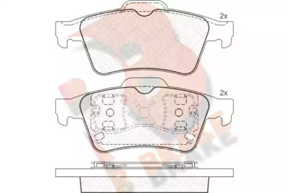 Комплект тормозных колодок, дисковый тормоз R BRAKE RB1433