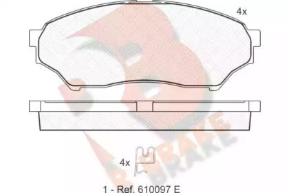 Комплект тормозных колодок R BRAKE RB1443