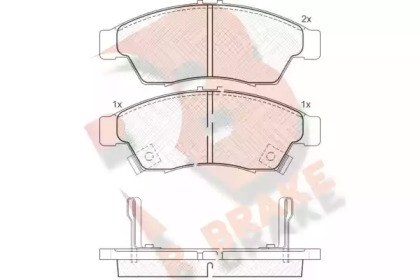 Комплект тормозных колодок R BRAKE RB1453