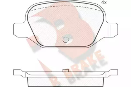 Комплект тормозных колодок R BRAKE RB1501