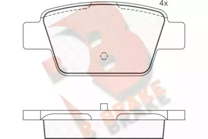 Комплект тормозных колодок R BRAKE RB1503