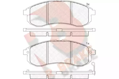 Комплект тормозных колодок R BRAKE RB1507