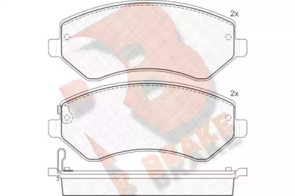 Комплект тормозных колодок R BRAKE RB1512