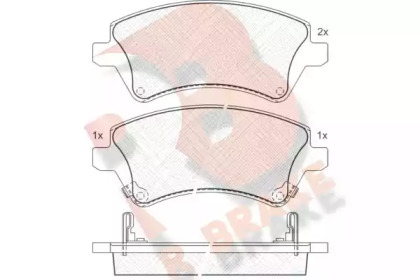 Комплект тормозных колодок R BRAKE RB1513