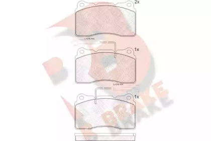 Комплект тормозных колодок R BRAKE RB1515