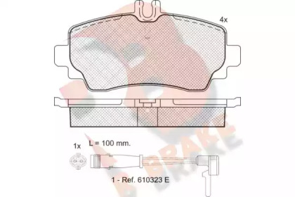 Комплект тормозных колодок R BRAKE RB1516