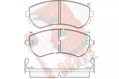 Комплект тормозных колодок R BRAKE RB1517