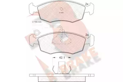 Комплект тормозных колодок R BRAKE RB1518