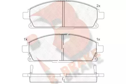 Комплект тормозных колодок R BRAKE RB1521