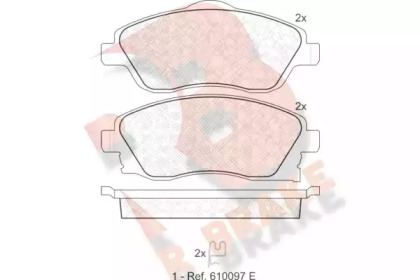 Комплект тормозных колодок R BRAKE RB1526