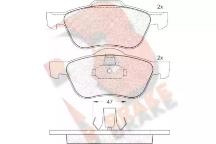 Комплект тормозных колодок R BRAKE RB1528