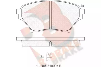 Комплект тормозных колодок R BRAKE RB1529