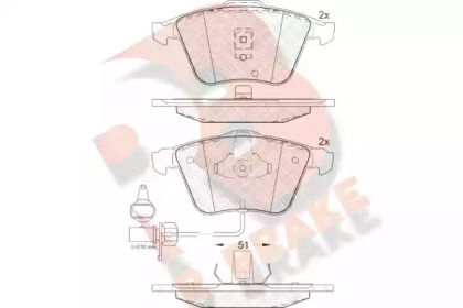 Комплект тормозных колодок R BRAKE RB1531