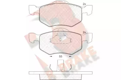 Комплект тормозных колодок R BRAKE RB1532