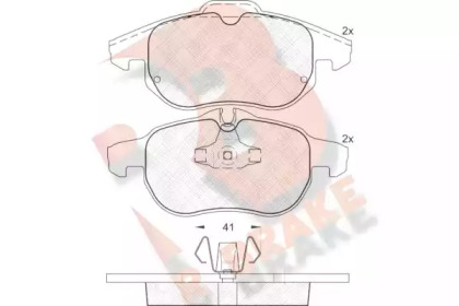 Комплект тормозных колодок R BRAKE RB1536