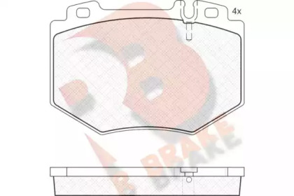 Комплект тормозных колодок R BRAKE RB1538