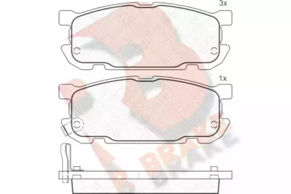 Комплект тормозных колодок R BRAKE RB1541