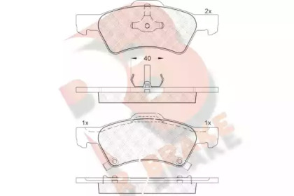 Комплект тормозных колодок R BRAKE RB1544