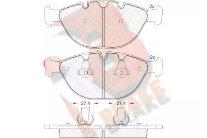 Комплект тормозных колодок R BRAKE RB1547