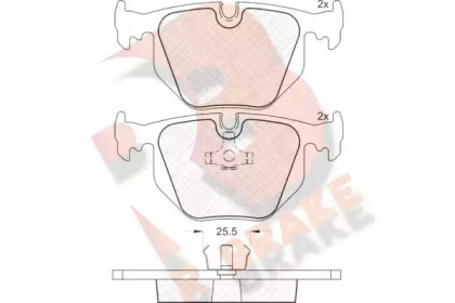 Комплект тормозных колодок R BRAKE RB1548