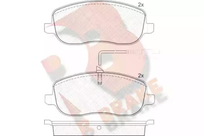 Комплект тормозных колодок R BRAKE RB1553