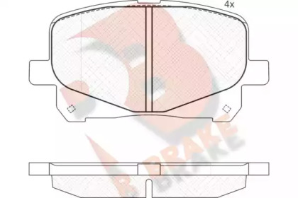 Комплект тормозных колодок R BRAKE RB1555