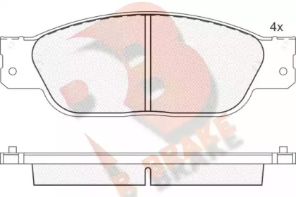 Комплект тормозных колодок R BRAKE RB1560