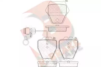 Комплект тормозных колодок R BRAKE RB1565