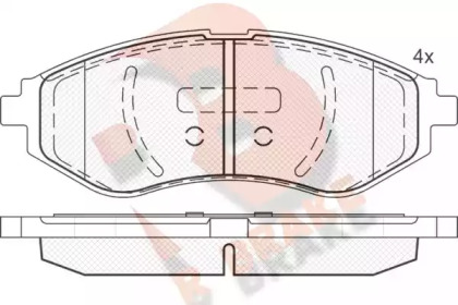 Комплект тормозных колодок R BRAKE RB1566