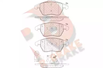 Комплект тормозных колодок R BRAKE RB1567