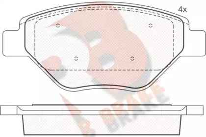 Комплект тормозных колодок R BRAKE RB1572