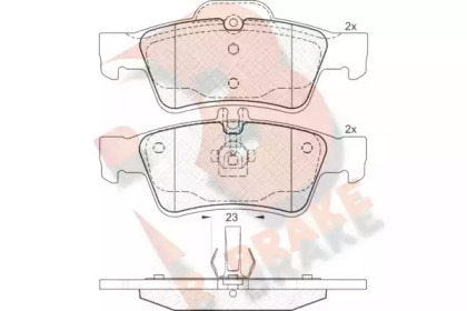 Комплект тормозных колодок R BRAKE RB1576