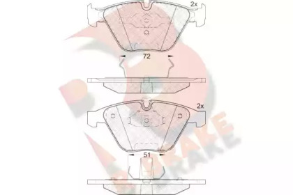 Комплект тормозных колодок R BRAKE RB1577