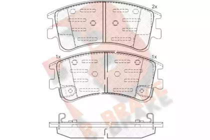 Комплект тормозных колодок R BRAKE RB1578