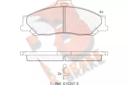 Комплект тормозных колодок R BRAKE RB1580