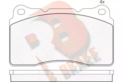 Комплект тормозных колодок R BRAKE RB1582
