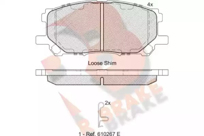 Комплект тормозных колодок R BRAKE RB1584