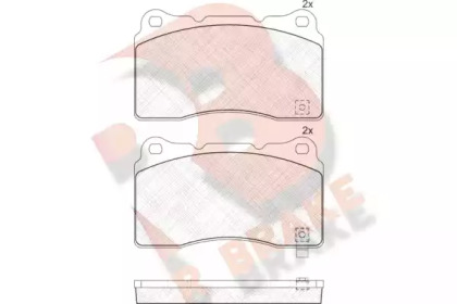 Комплект тормозных колодок R BRAKE RB1585