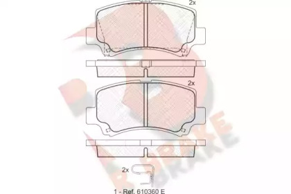 Комплект тормозных колодок R BRAKE RB1589