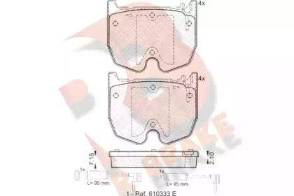 Комплект тормозных колодок R BRAKE RB1591