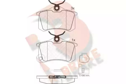 Комплект тормозных колодок R BRAKE RB1593