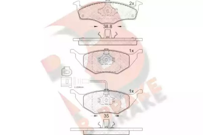 Комплект тормозных колодок R BRAKE RB1594