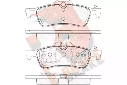 Комплект тормозных колодок R BRAKE RB1599