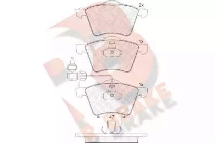 Комплект тормозных колодок R BRAKE RB1605