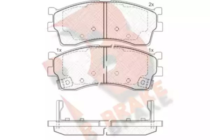 Комплект тормозных колодок R BRAKE RB1610