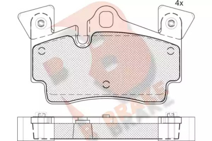 Комплект тормозных колодок R BRAKE RB1611-203