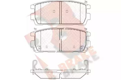 Комплект тормозных колодок R BRAKE RB1615