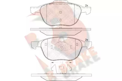 Комплект тормозных колодок R BRAKE RB1617-202